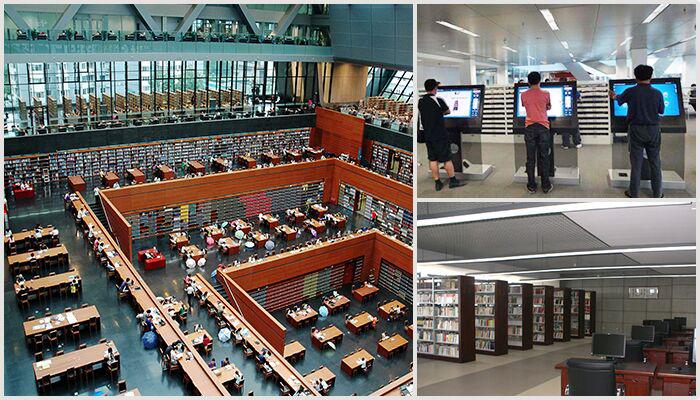 合肥圖書館觸摸查詢一體機案例|圖書館用的觸摸一體機引用價值何在？